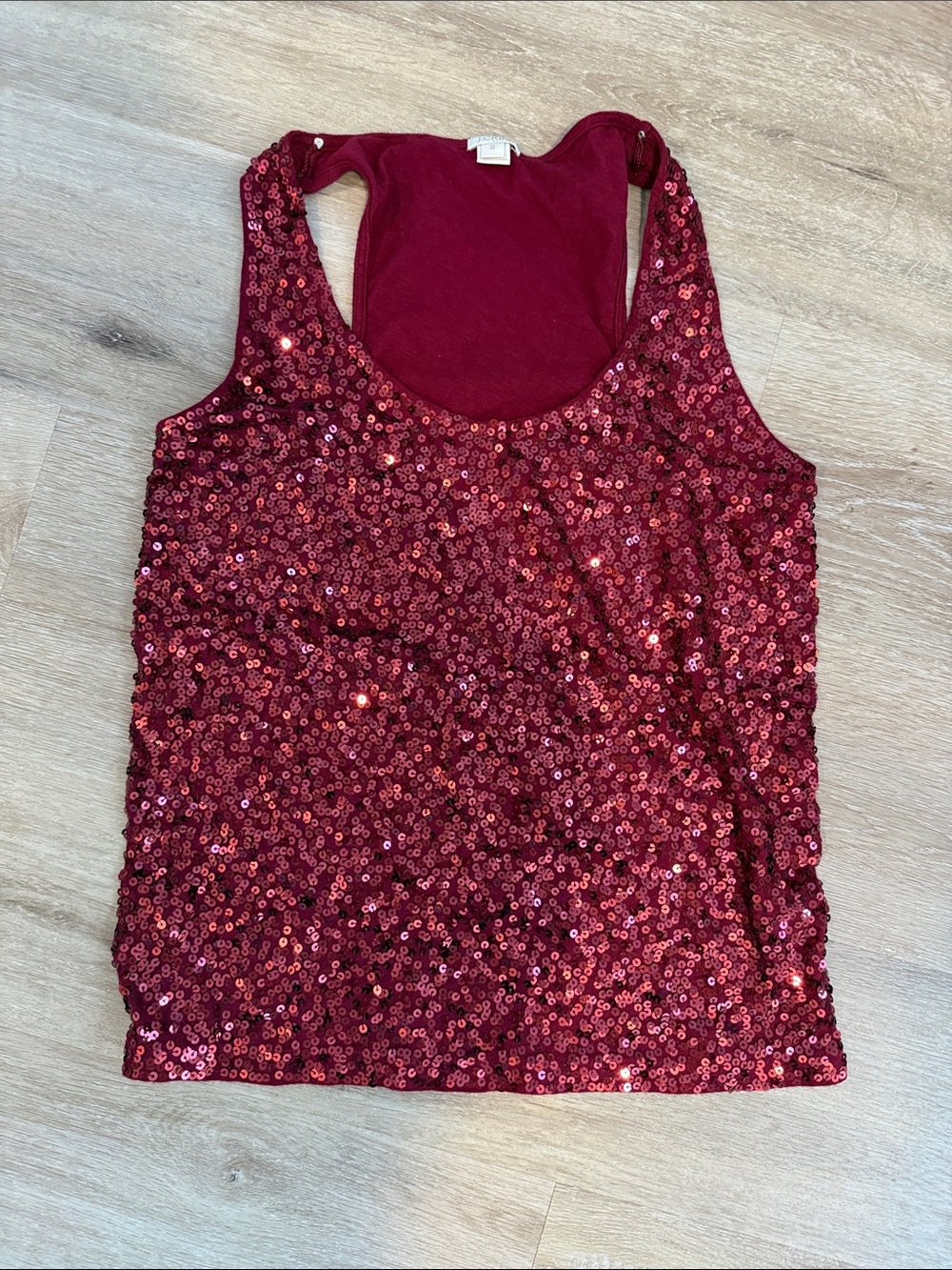 J. Crew Red Sequin Tank Top